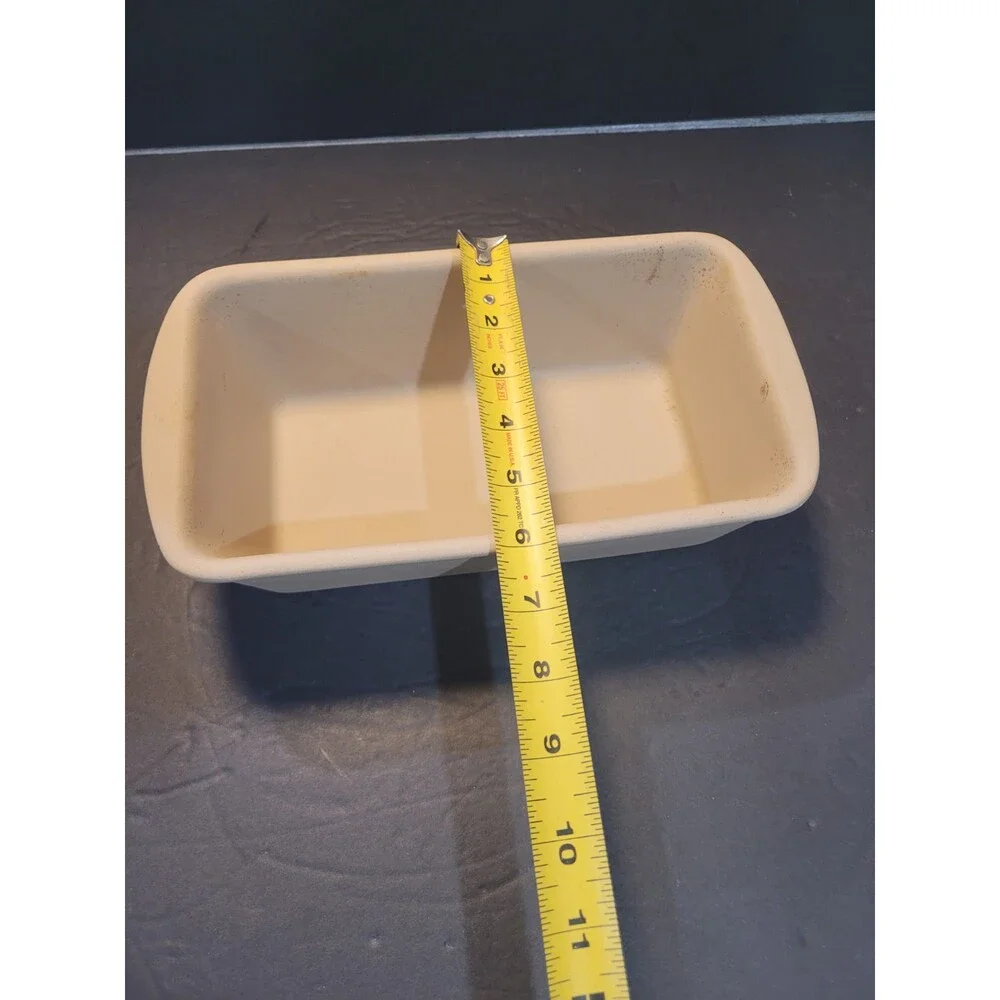 Pampered Chef Family Heritage Stoneware Loaf Pan 9x5 Unglazed #930 Vintage